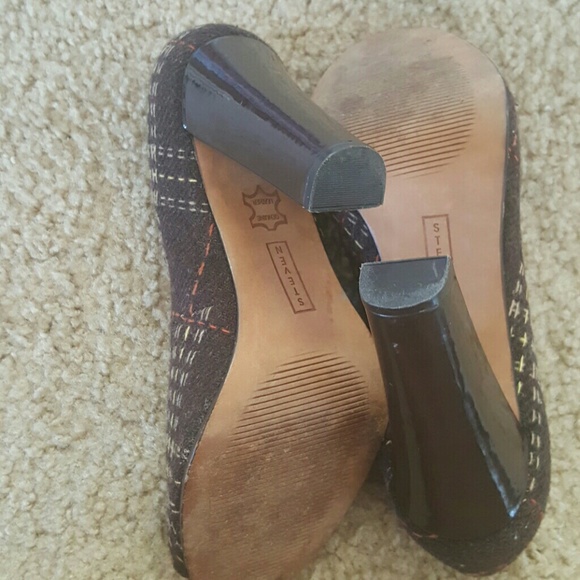 Steve Madden Brown Fabric peep toe Mary Janes 5.5 - Picture 8 of 8